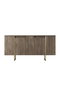 Hanah Home Luxe - Conjunto de muebles de salón Nogal y Dorado